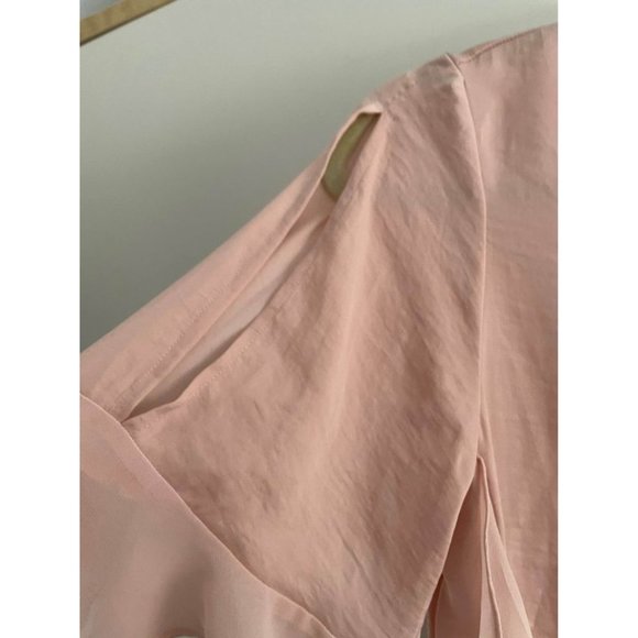 Who What Wear Pink Frilly Top - Picture 5 of 7